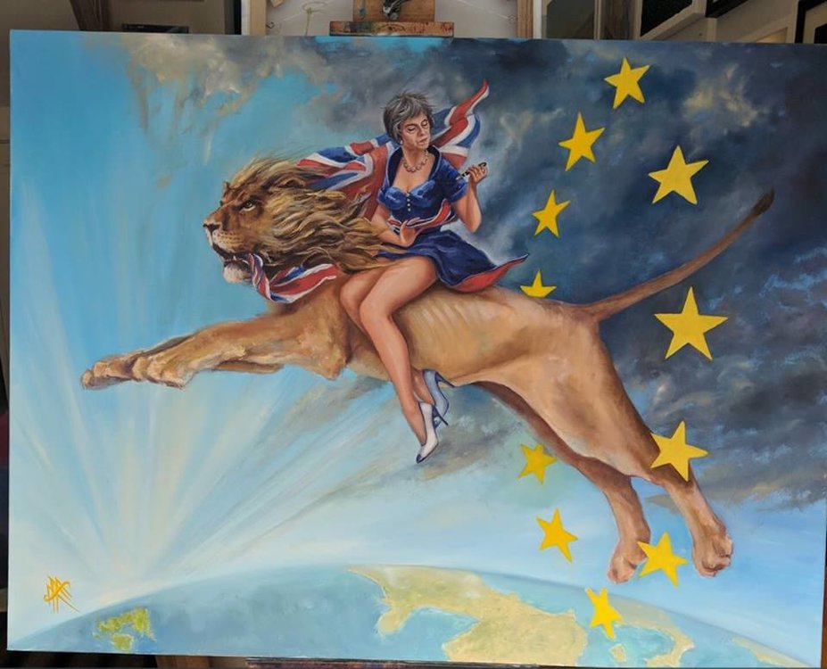 Современное британское искусство воспевает Терезу Мэй ничуть не хуже, чем российское – Путина.jpg